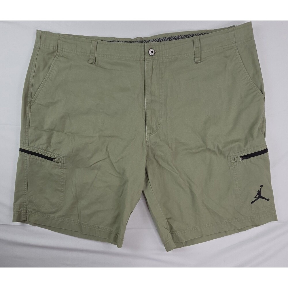 Vintage Nike Air Jordan Jumpman Cargo Shorts Mens Size 44 Khaki Tan Outdoors
